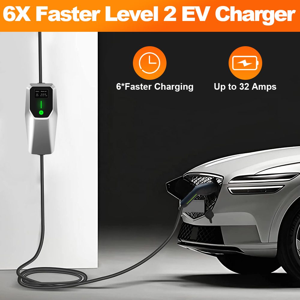 จุนซัน 32A เครื่องชาร์จรถยนต์ไ - J1772 Evse 32A Level 2 Charger บทวิจารณ์และราคา